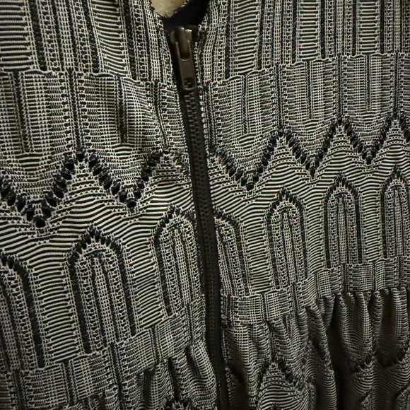 Lucky Brand Size Large Black and White Patterned Dress - Picture 6 of 8